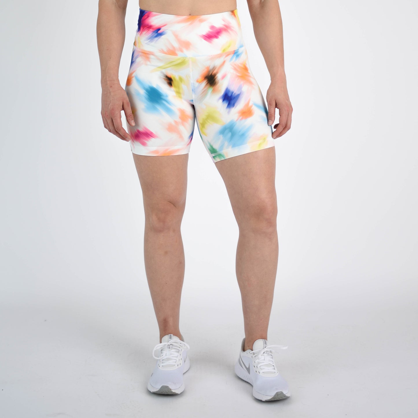 FLEO Biker Shorts - Brush Stroke