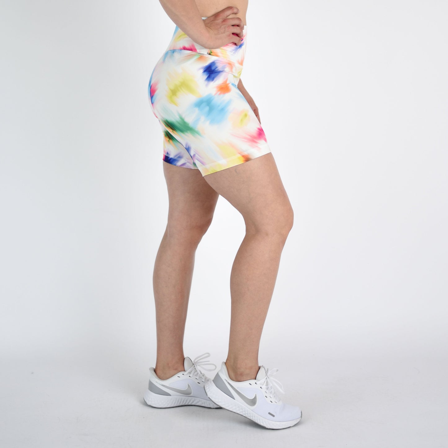 FLEO Biker Shorts - Brush Stroke