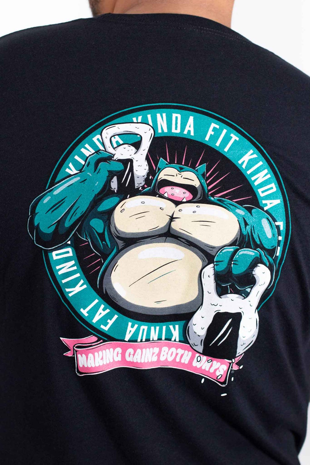 Kinda Fit Kinda Fat Big Sleepy Tee (Black)