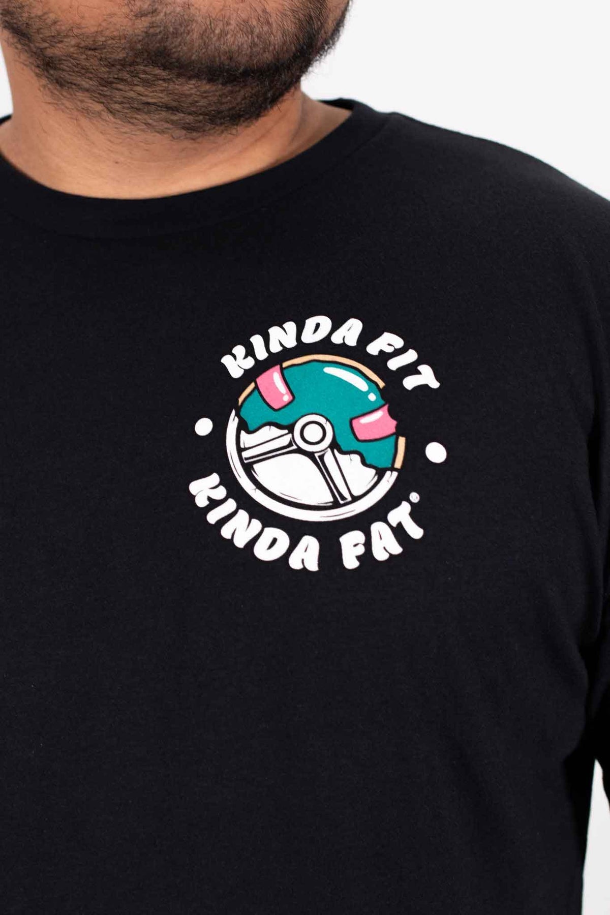 Kinda Fit Kinda Fat Big Sleepy Tee (Black)