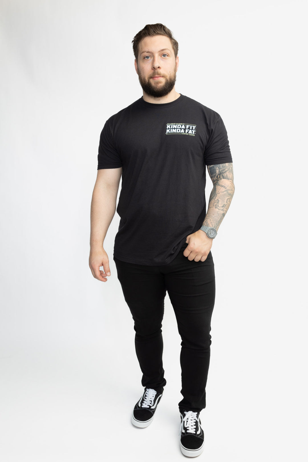 Kinda Fit Kinda Fat Blue Milky Whey Tee (Black)