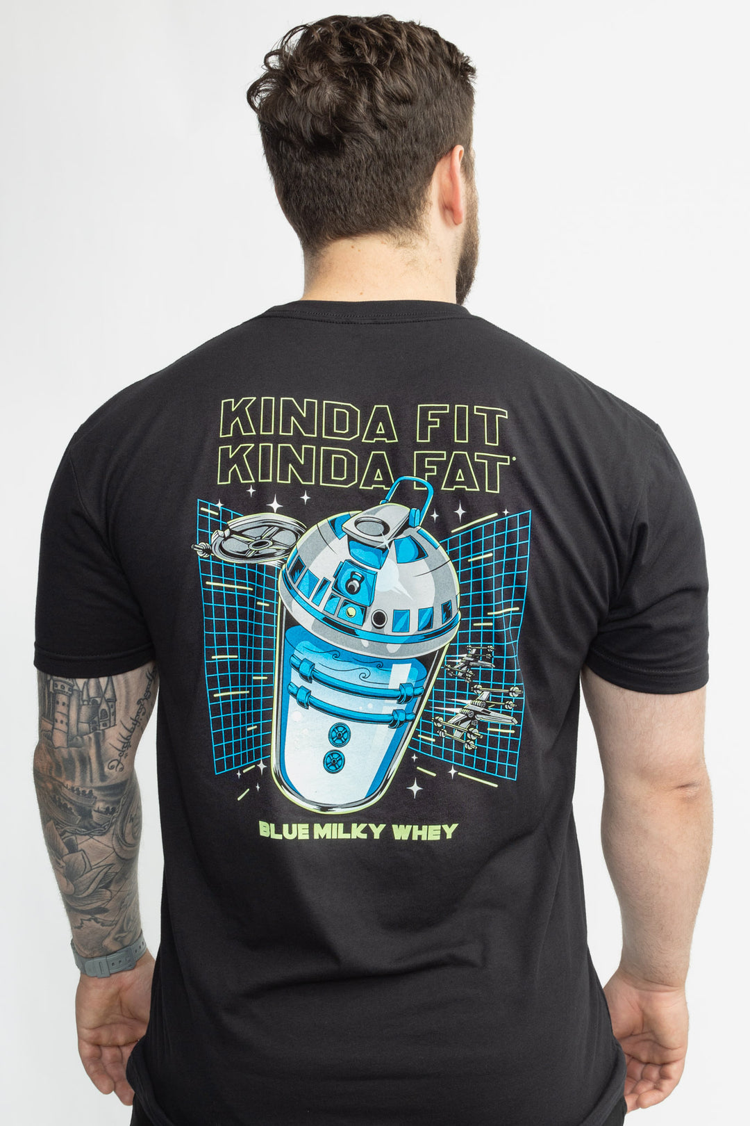 Kinda Fit Kinda Fat Blue Milky Whey Tee (Black)