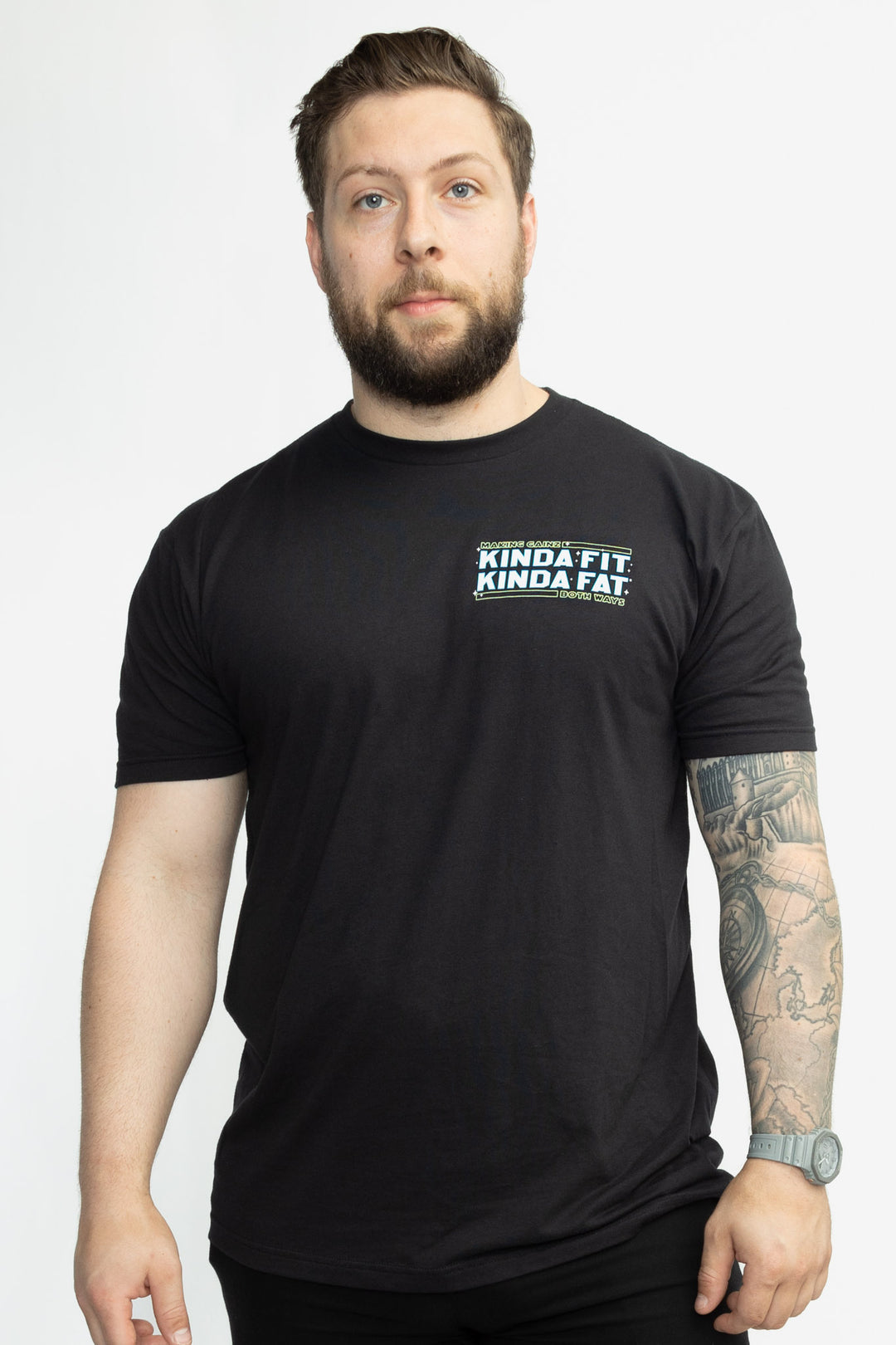 Kinda Fit Kinda Fat Blue Milky Whey Tee (Black)