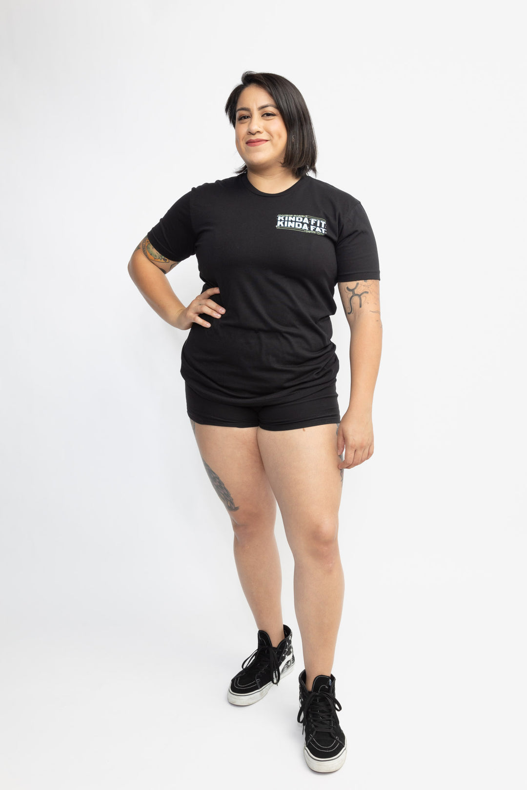 Kinda Fit Kinda Fat Blue Milky Whey Tee (Black)