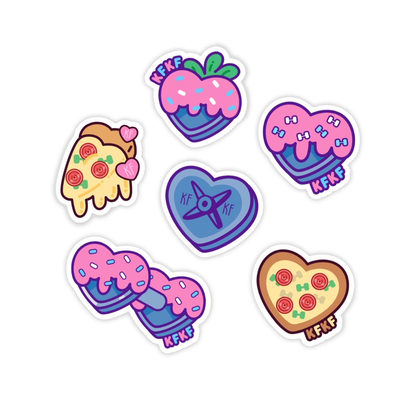 Kinda Fit Kinda Fat Candy Hearts Sticker Pack