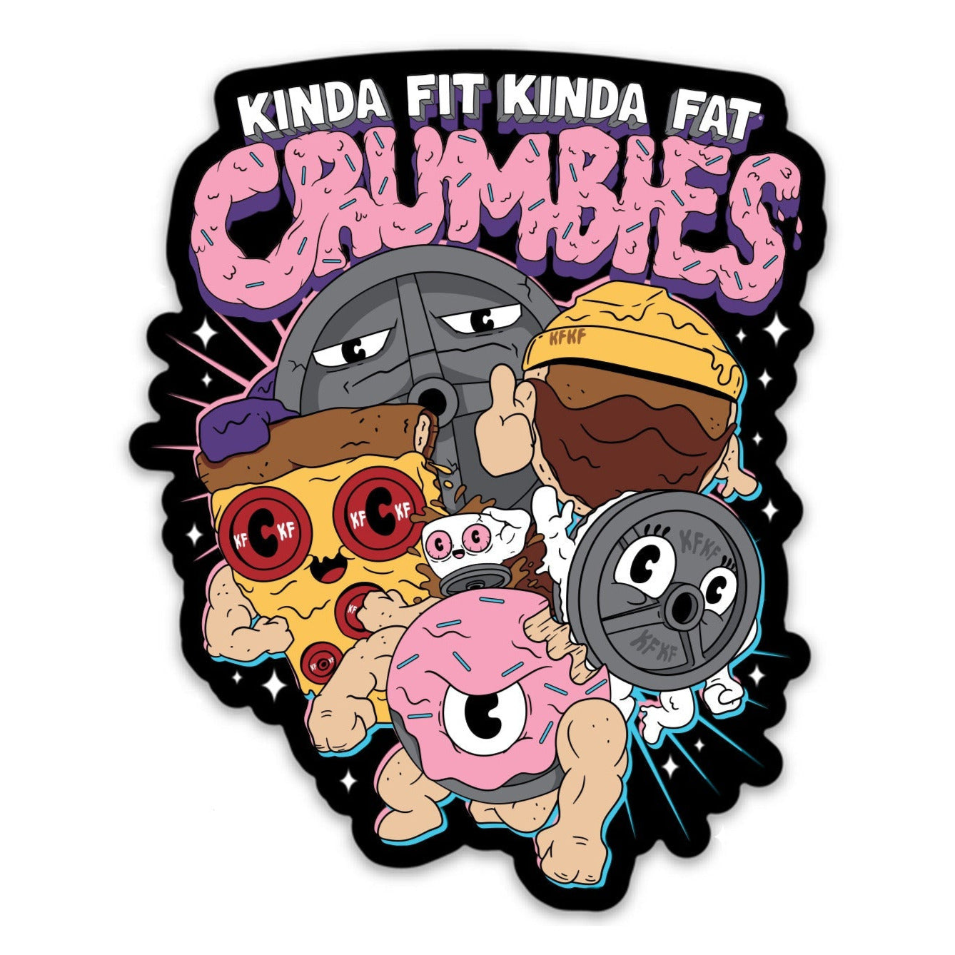 Kinda Fit Kinda Fat Crumbies Assemble Sticker