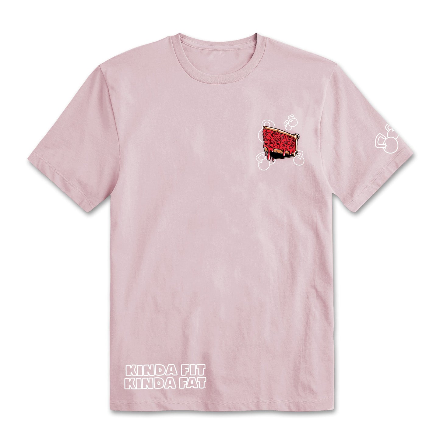 Kinda Fit Kinda Fat In Gainz We Crust Tee (Pink)