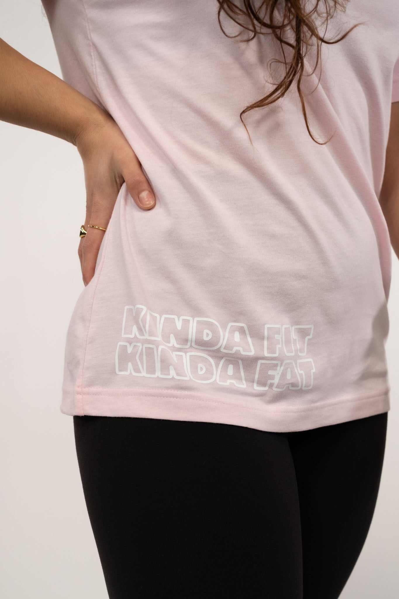 Kinda Fit Kinda Fat In Gainz We Crust Tee (Pink)