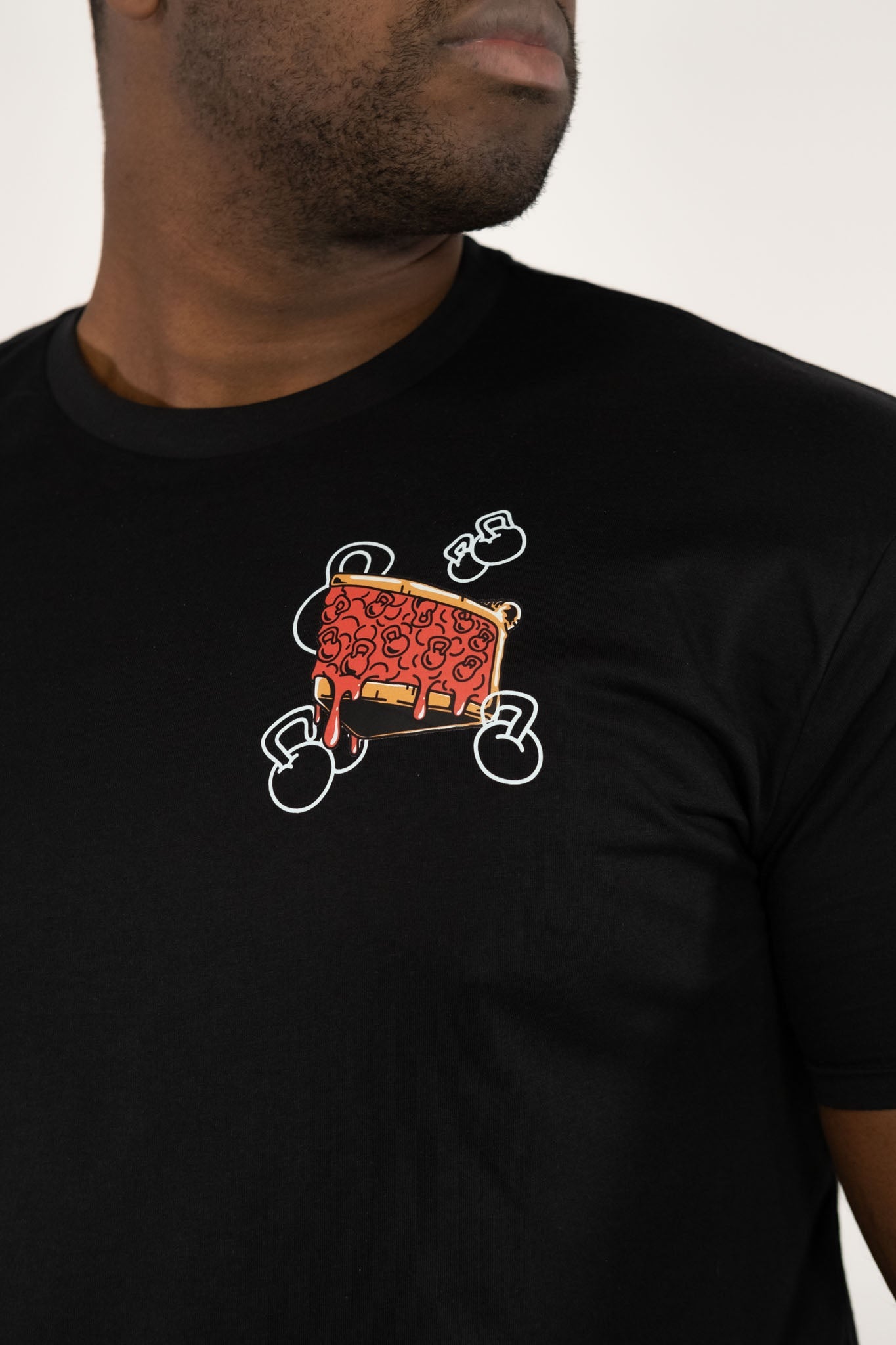 Kinda Fit Kinda Fat In Gainz We Crust Tee (Black)
