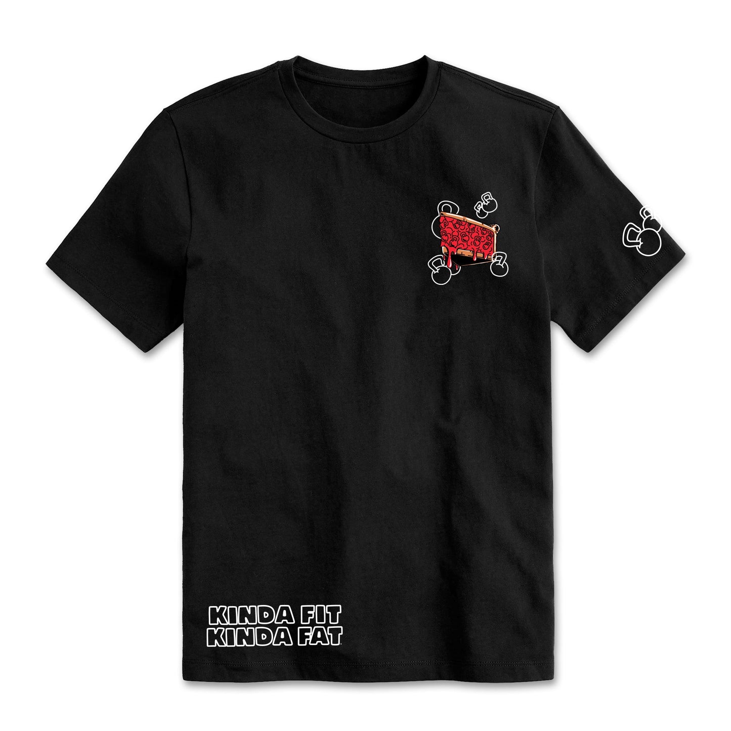 Kinda Fit Kinda Fat In Gainz We Crust Tee (Black)
