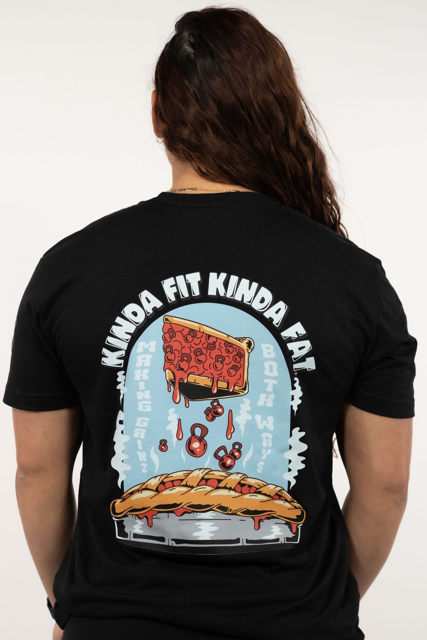 Kinda Fit Kinda Fat In Gainz We Crust Tee (Black)