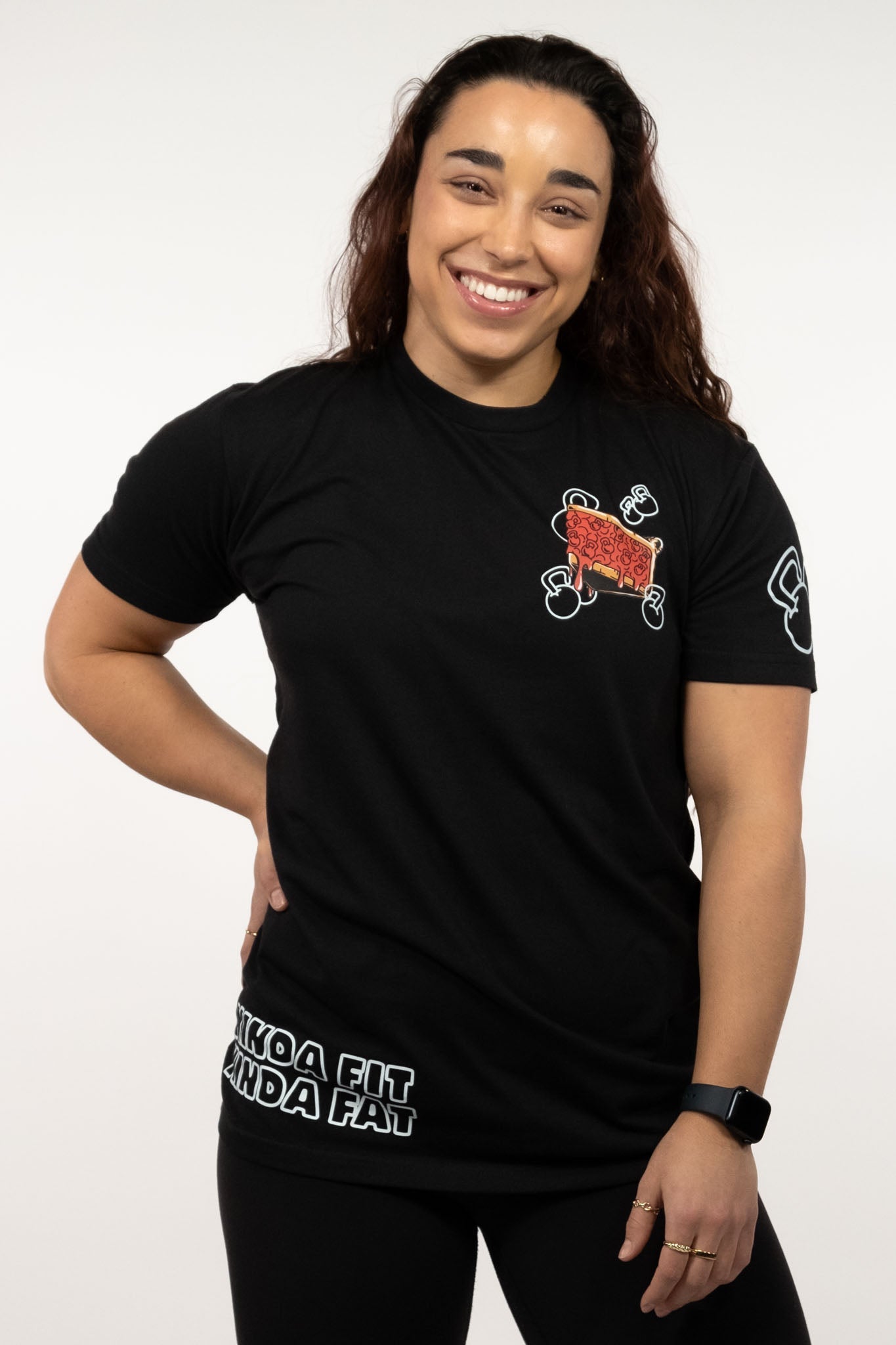 Kinda Fit Kinda Fat In Gainz We Crust Tee (Black)