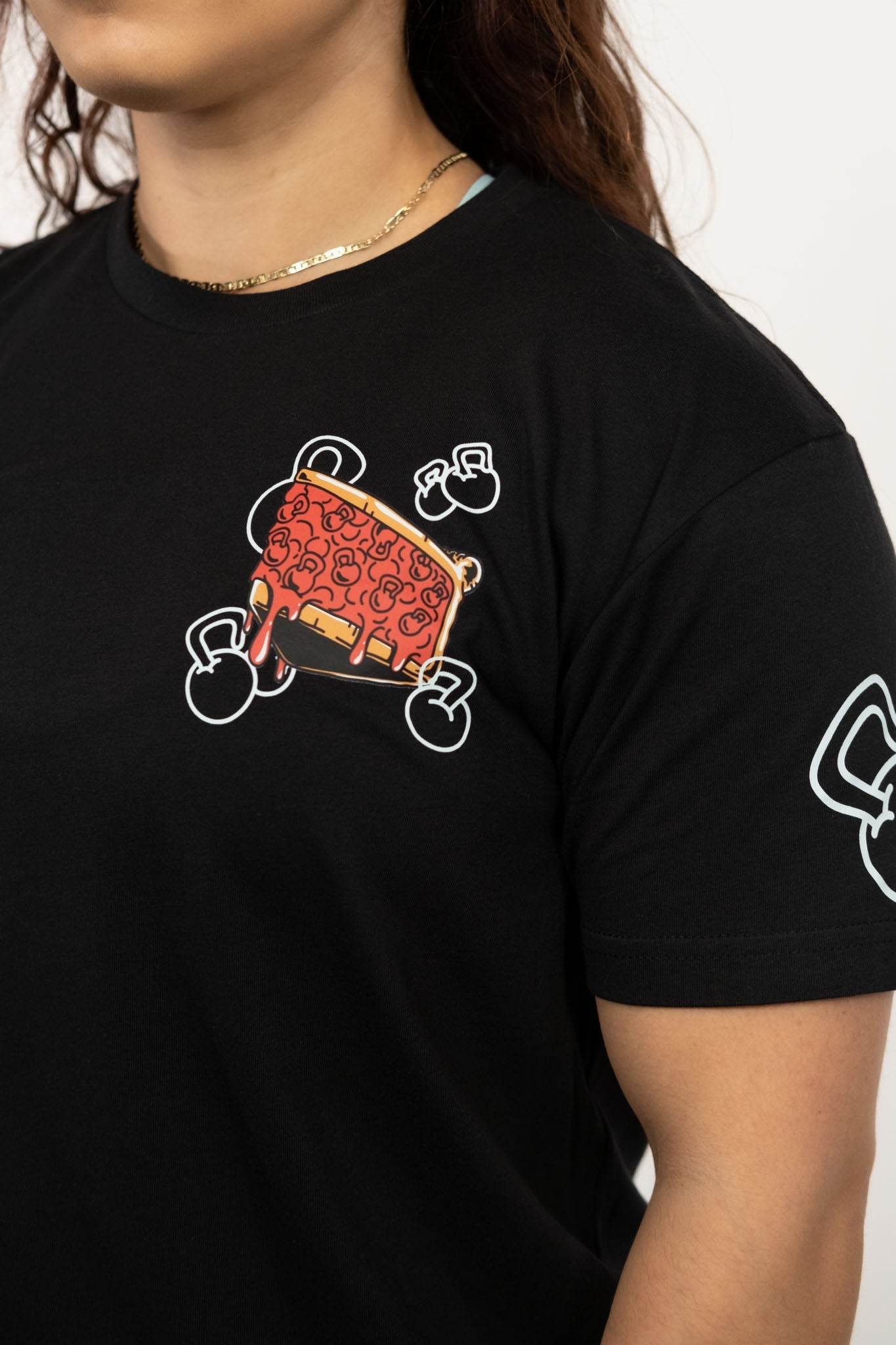 Kinda Fit Kinda Fat In Gainz We Crust Tee (Black)