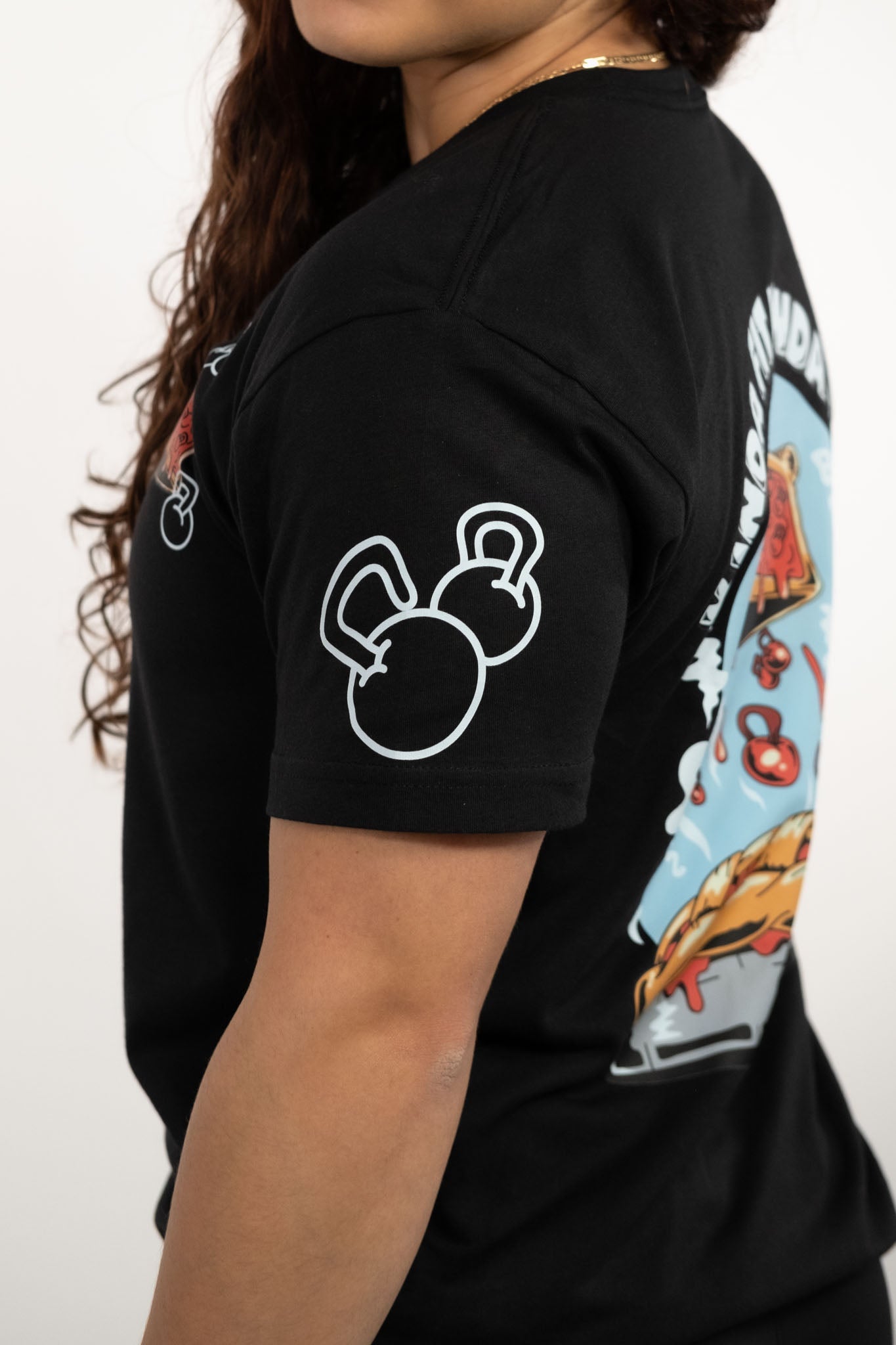 Kinda Fit Kinda Fat In Gainz We Crust Tee (Black)