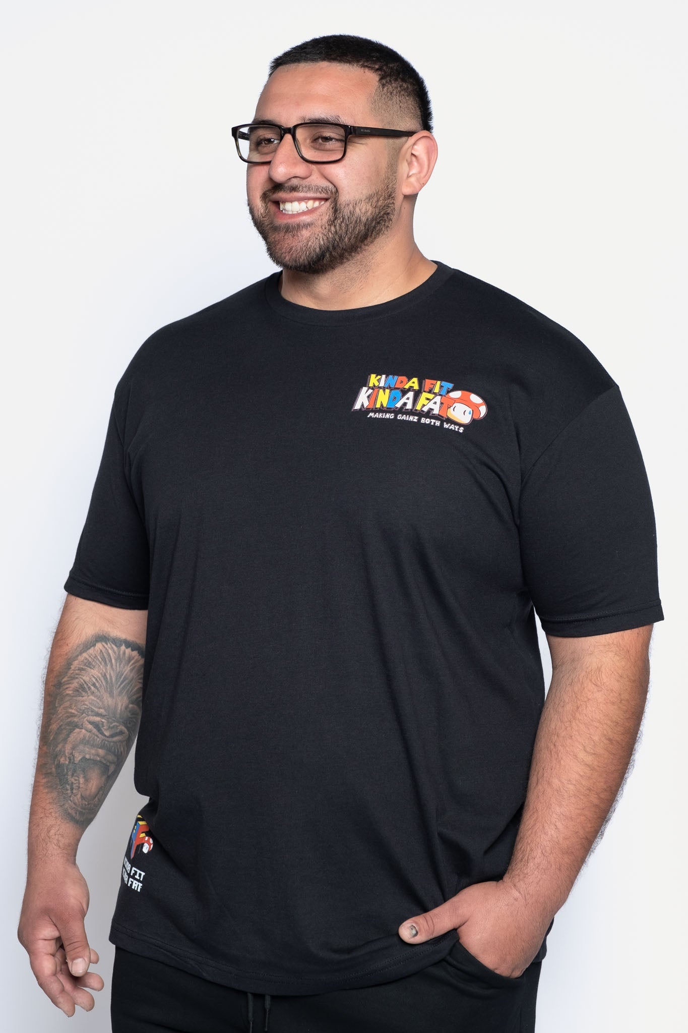 Kinda Fit Kinda Fat Let's-A Grow Tee (Black)