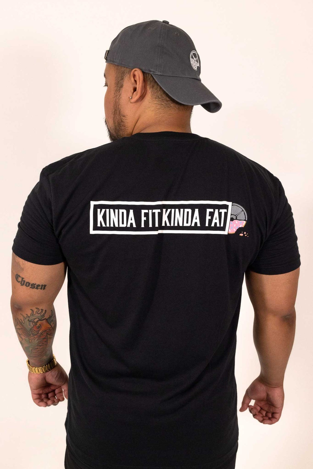 Kinda Fit Kinda Fat Original Donut Bar Logo Tee (Black)