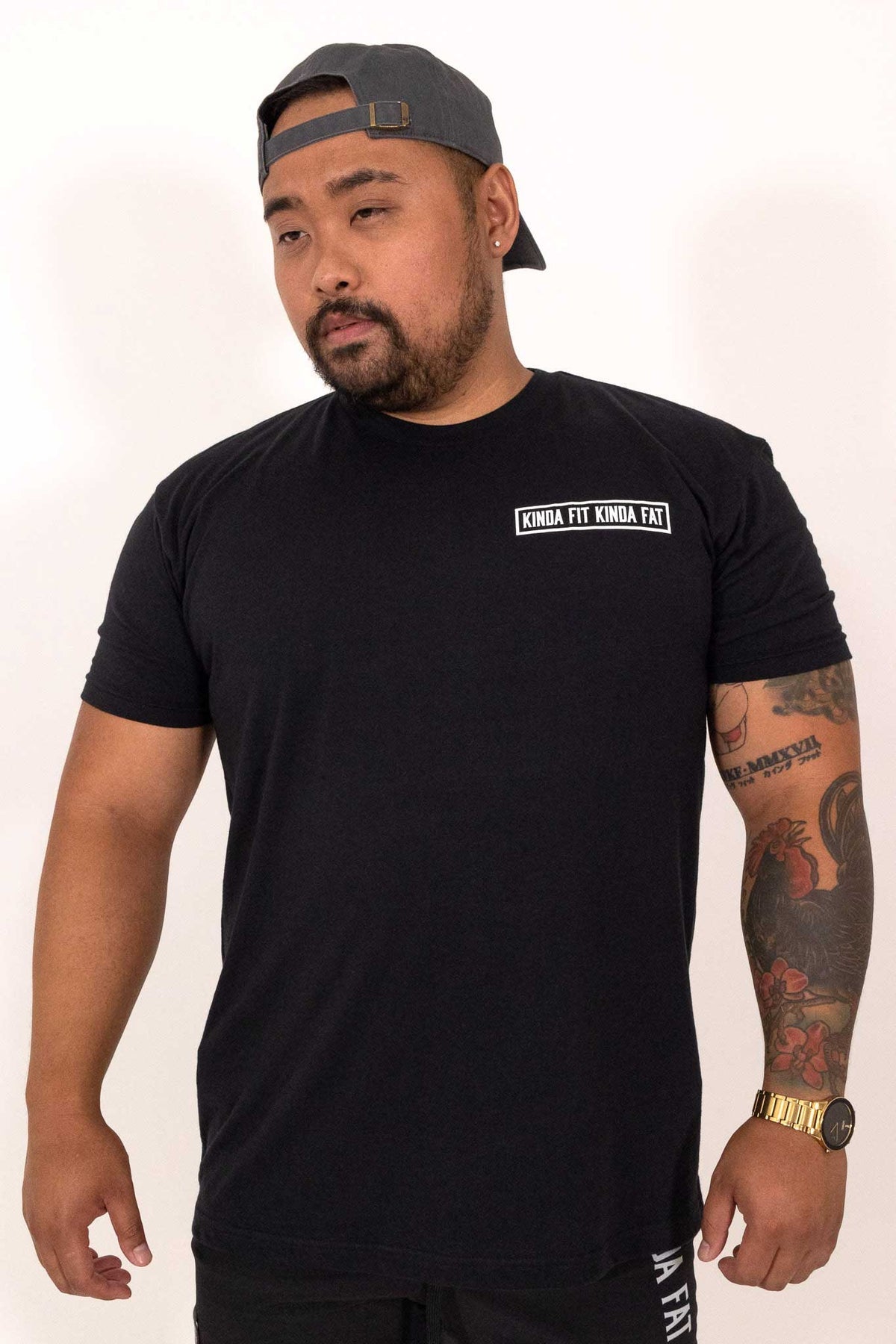 Kinda Fit Kinda Fat Original Donut Bar Logo Tee (Black)