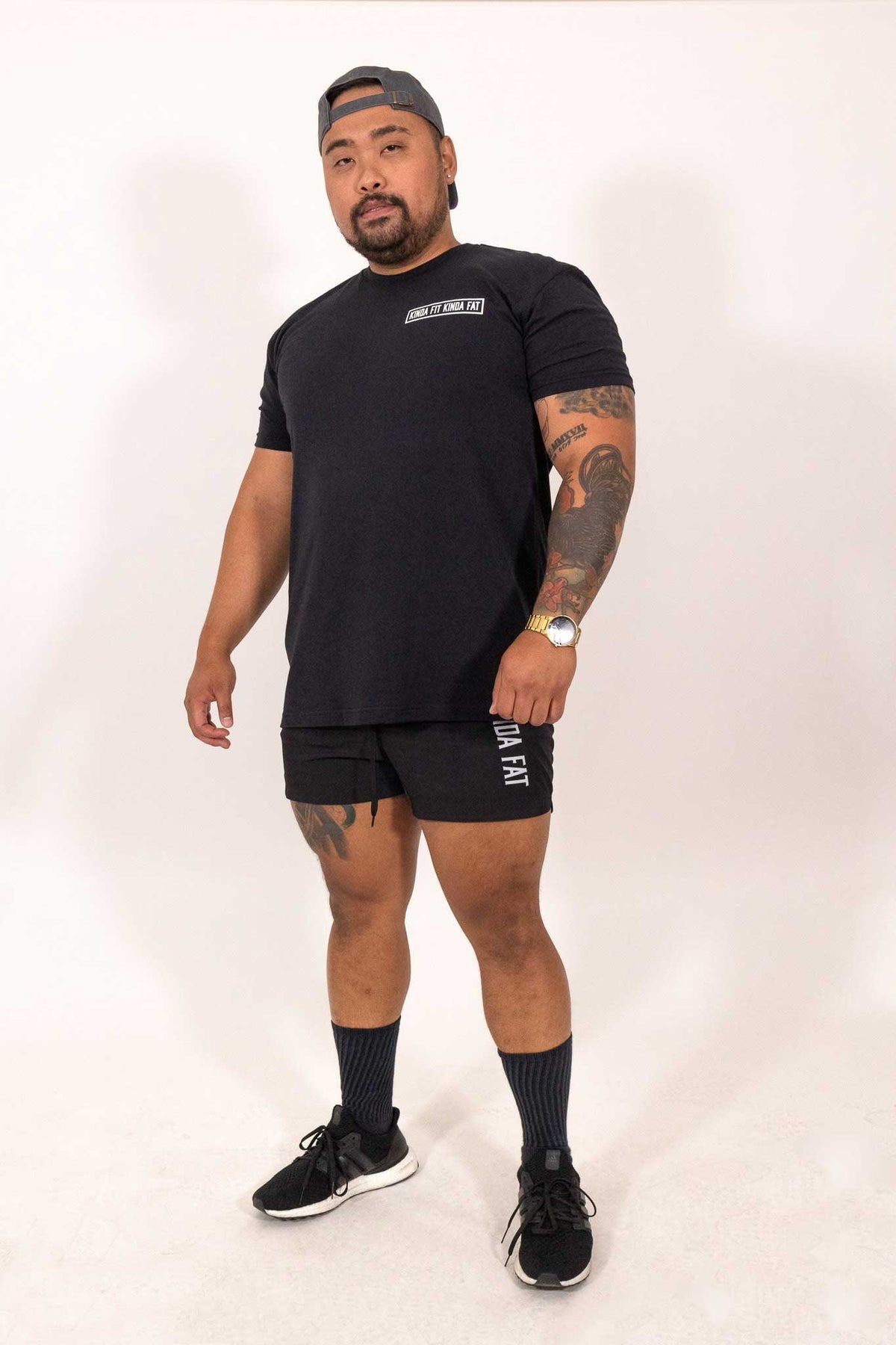 Kinda Fit Kinda Fat Original Donut Bar Logo Tee (Black)