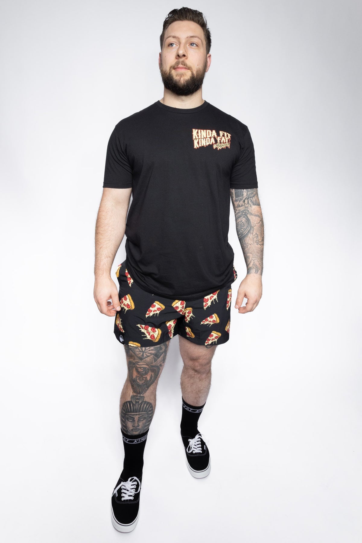 Kinda Fit Kinda Fat Plateroni Pizza 5.5" Training Shorts