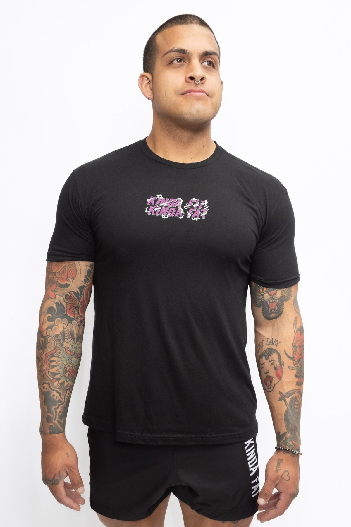 Kinda Fit Kinda Fat Strongmanime Tee (Black)