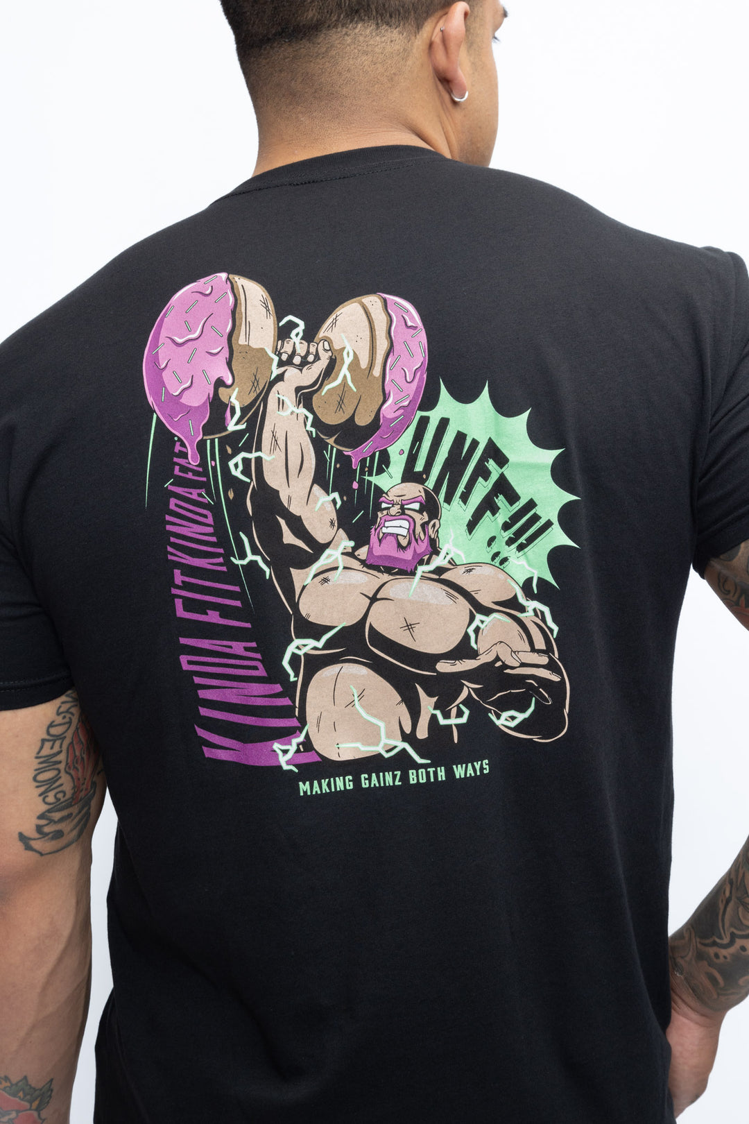 Kinda Fit Kinda Fat Strongmanime Tee (Black)