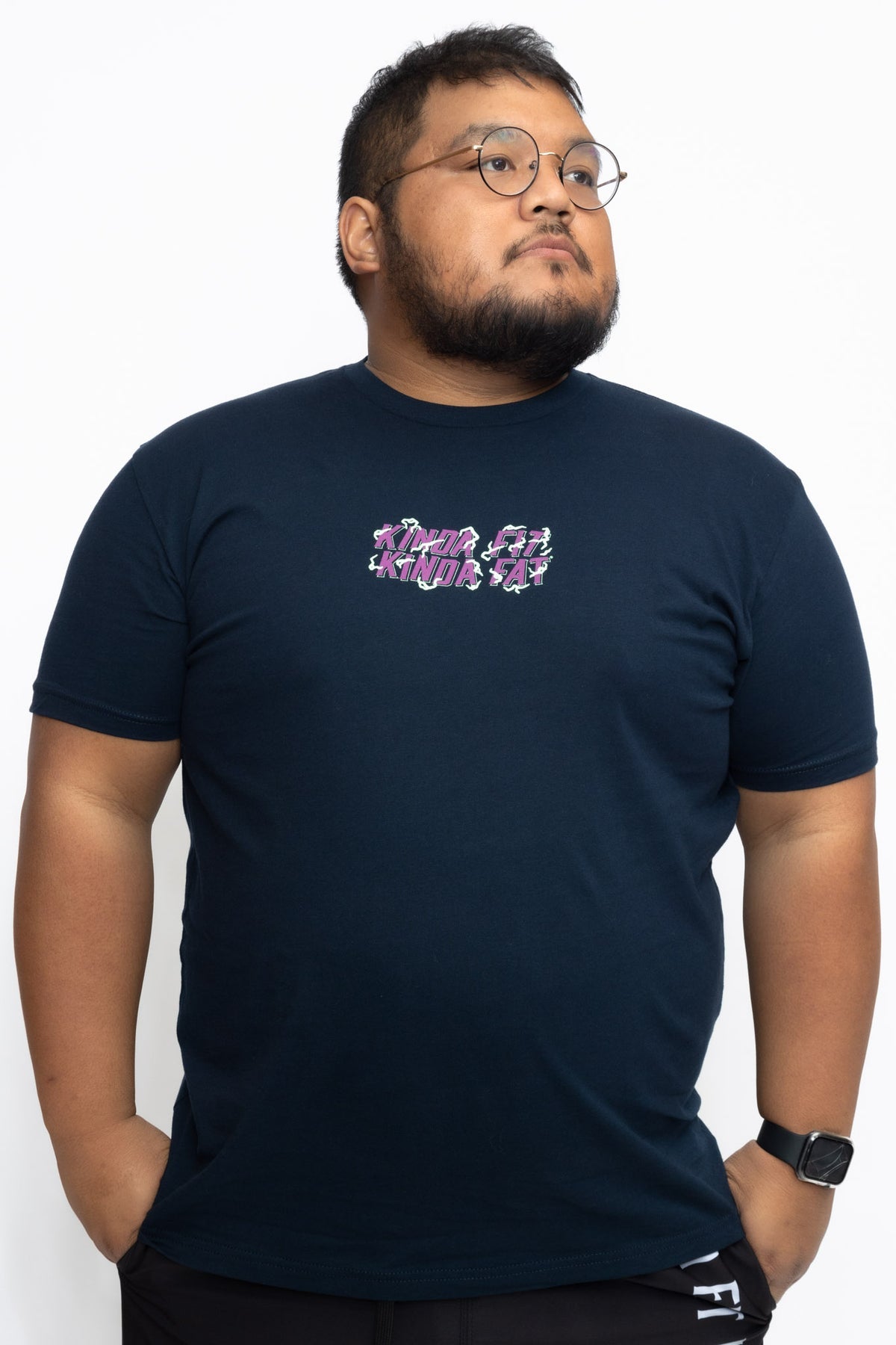 Kinda Fit Kinda Fat Strongmanime Tee (Blue)