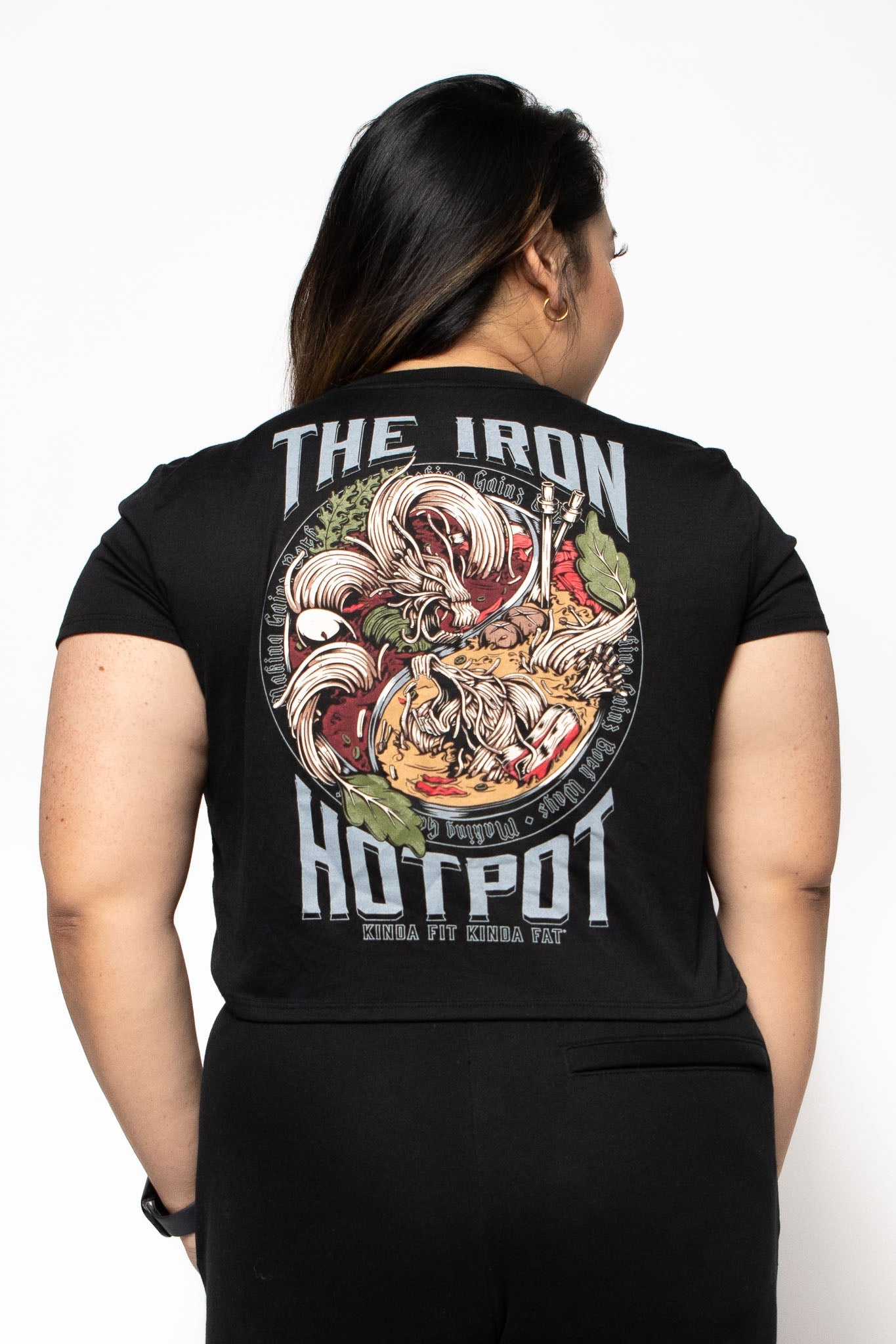 Kinda Fit Kinda Fat The Iron Hot Pot Cropped Tee