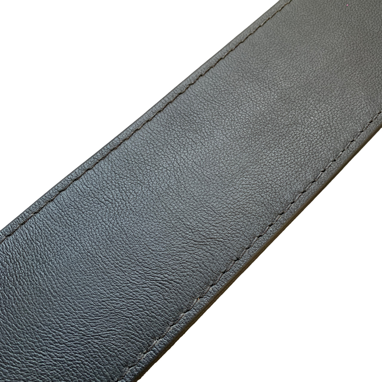 Pioneer Cut Powerlifting Belt – 10mm/13mm thick – 3"/4" wide (Custom Black Garment Leather "Murdered Out")