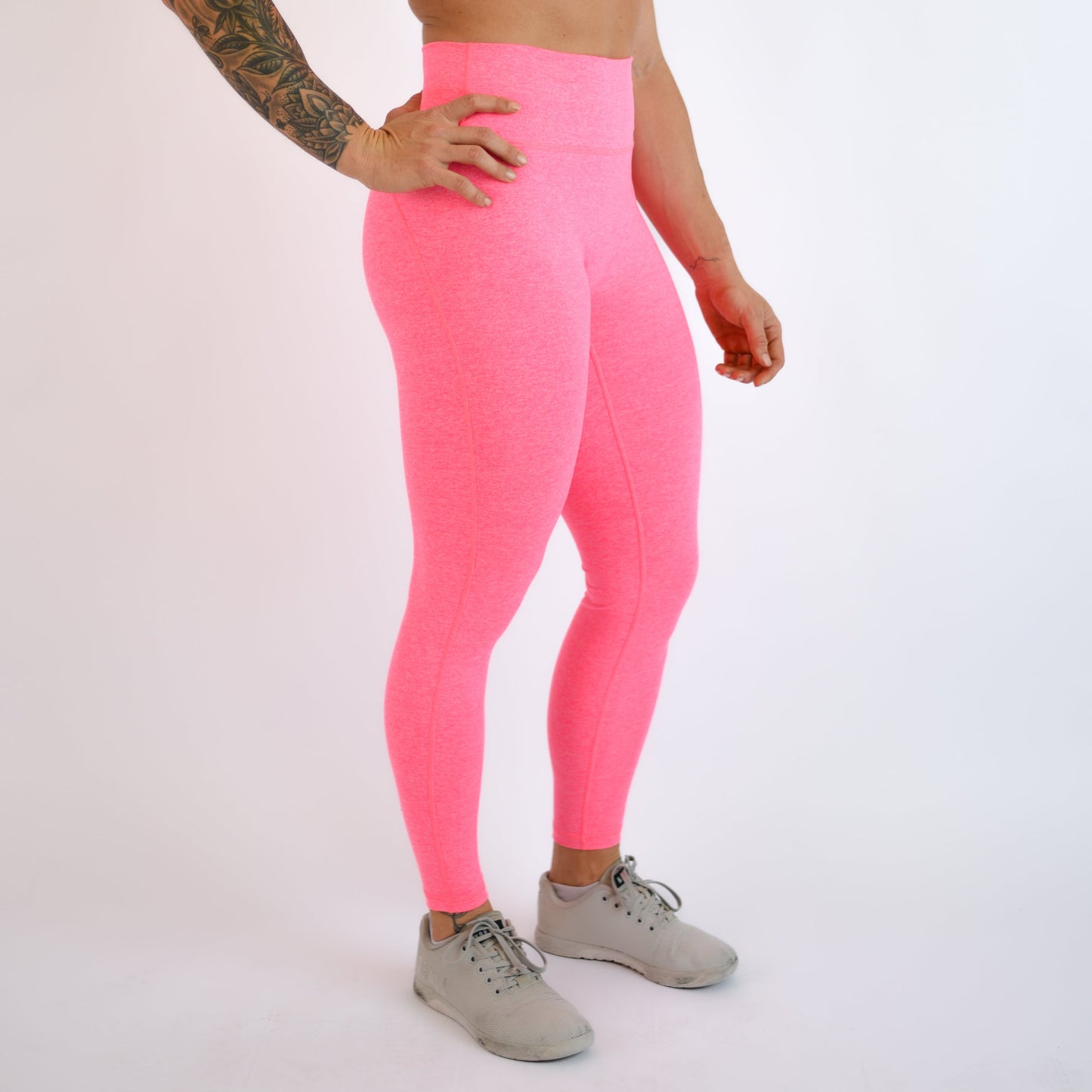 FLEO Charge 25" Leggings - Heather Electric Pink