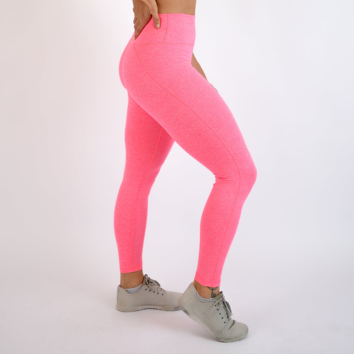 FLEO Charge 25" Leggings - Heather Electric Pink