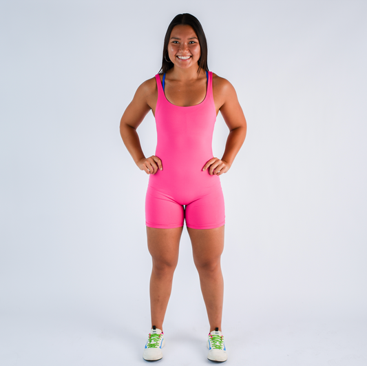 FLEO Open Back Bodysuit (Fandango Pink)