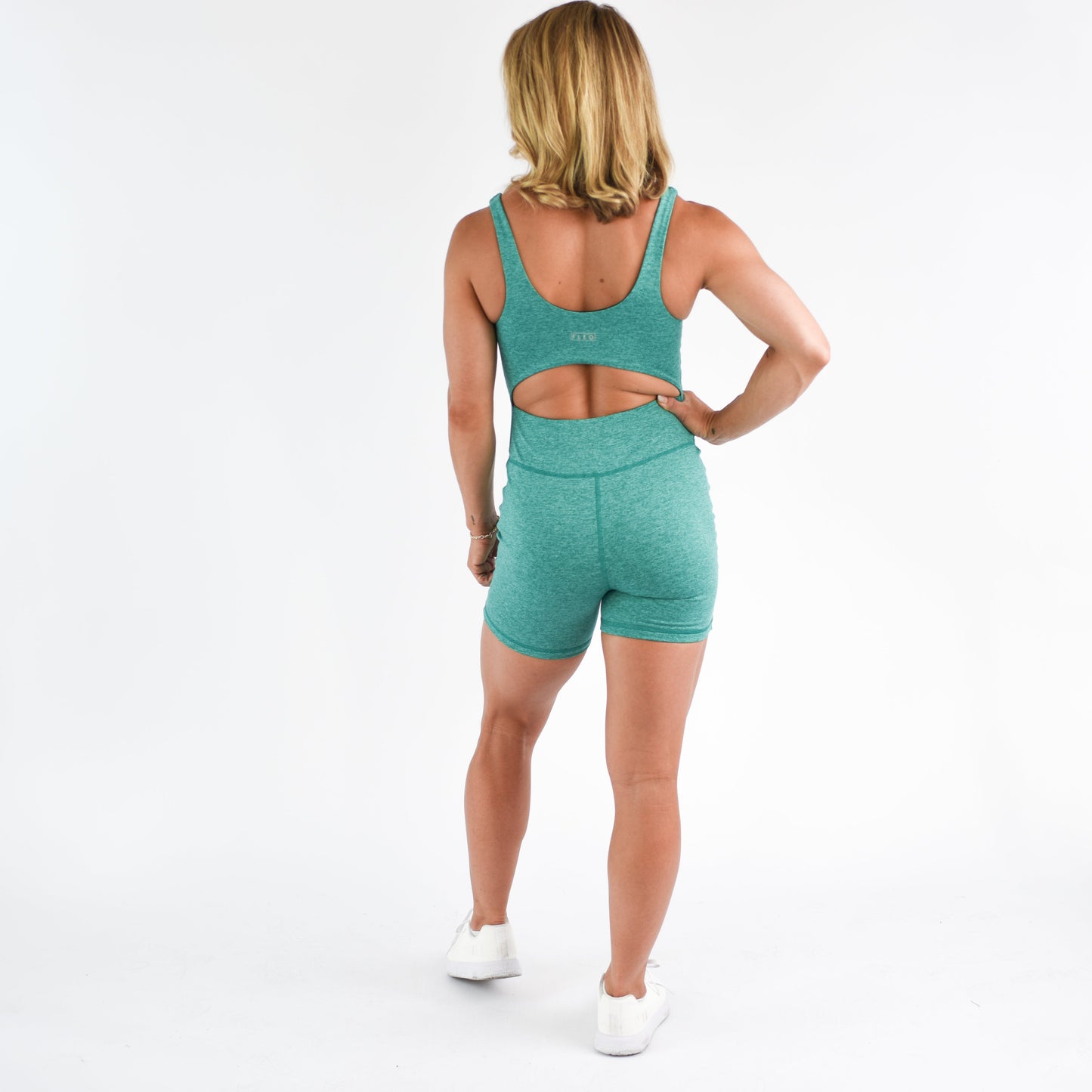 FLEO Open Back Bodysuit (Heather Emerald)