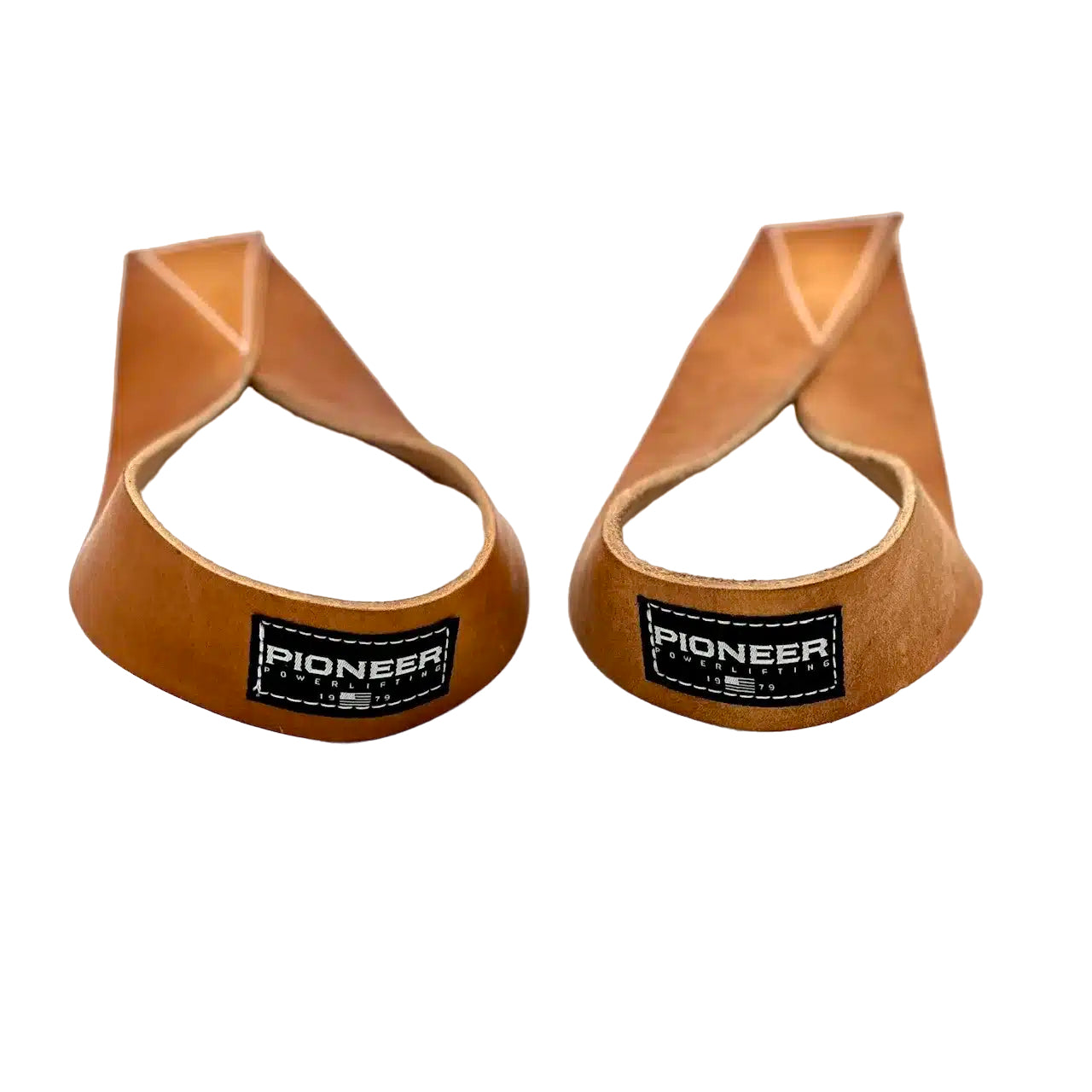 Pioneer Fitness Treated Leather Single Closed Loop / Olympic Lifting Straps