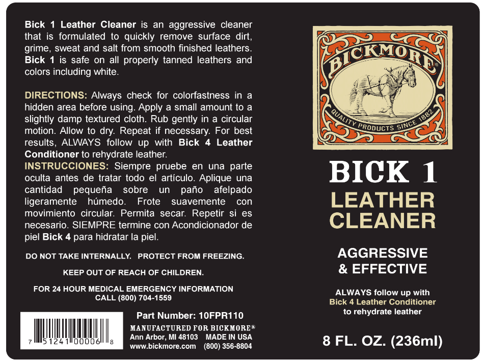 Bickmore Bick 1 Leather Cleaner (8 oz / 236ml)
