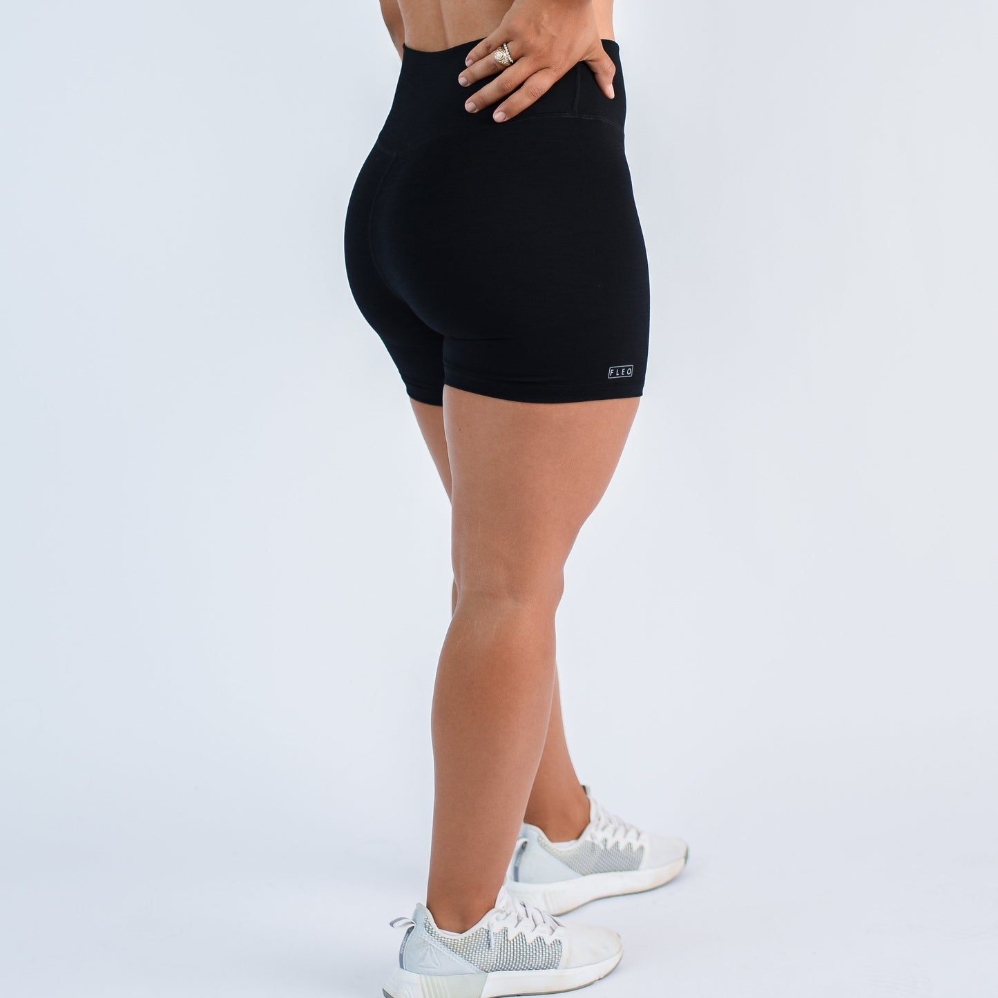 FLEO Black Rib Shorts (Go Go)
