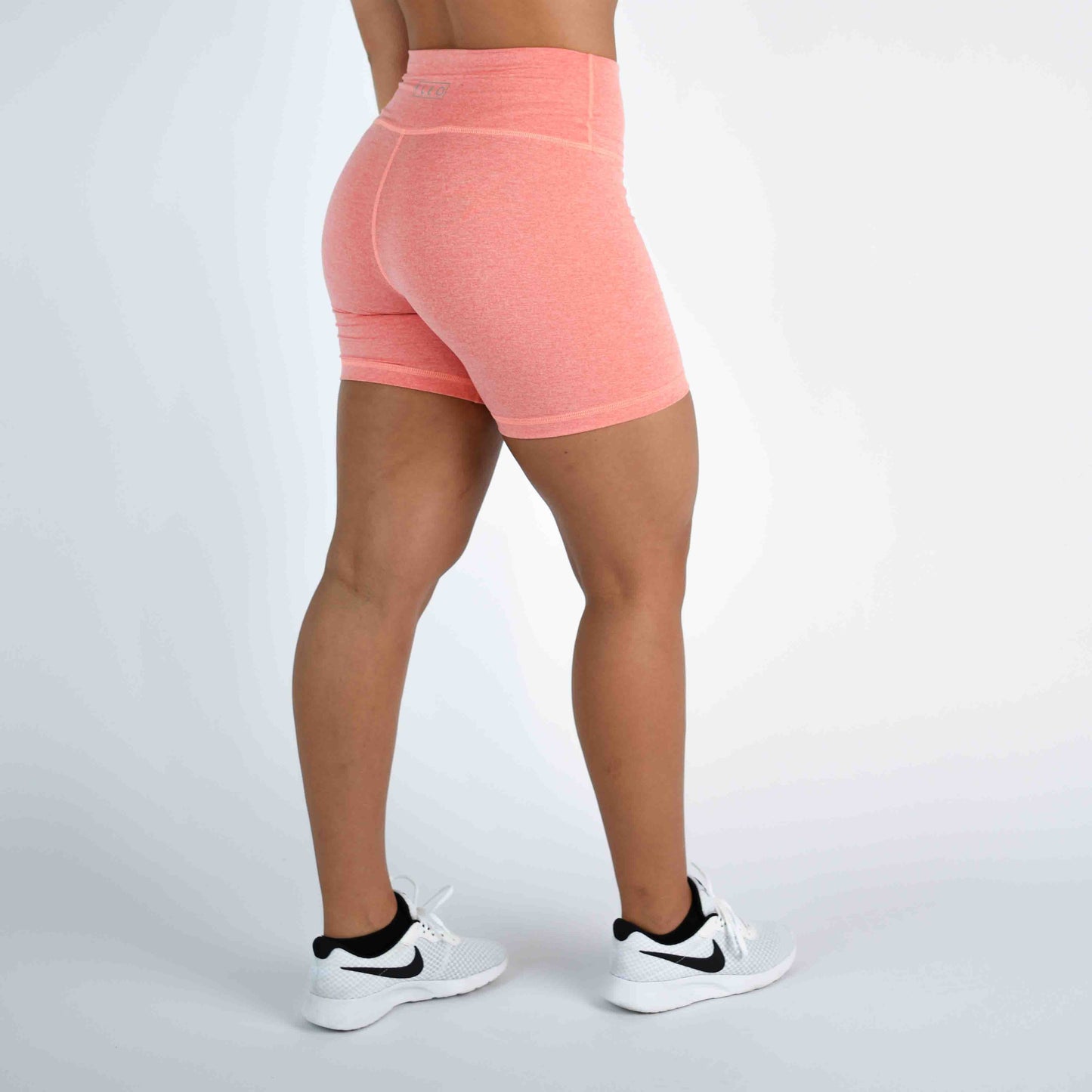 FLEO Biker Shorts - Heather Sugar Coral
