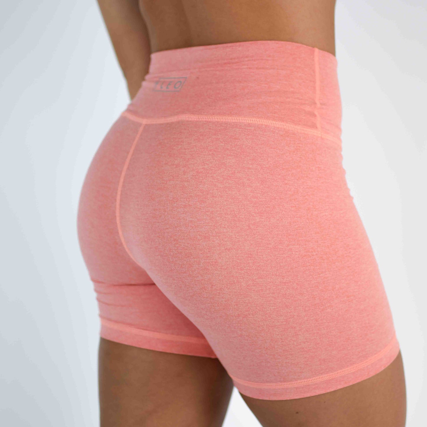 FLEO Biker Shorts - Heather Sugar Coral