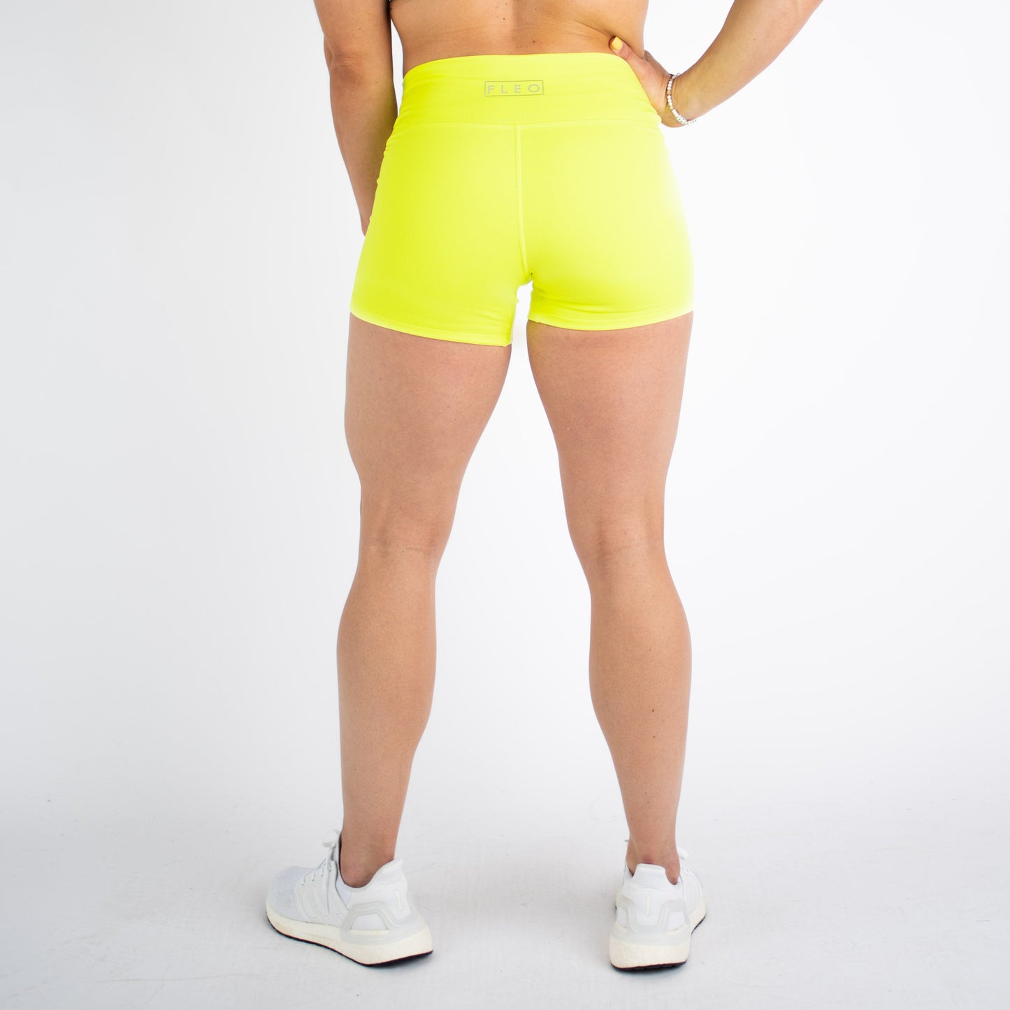 FLEO Neon Yellow Shorts (Power Mid High)