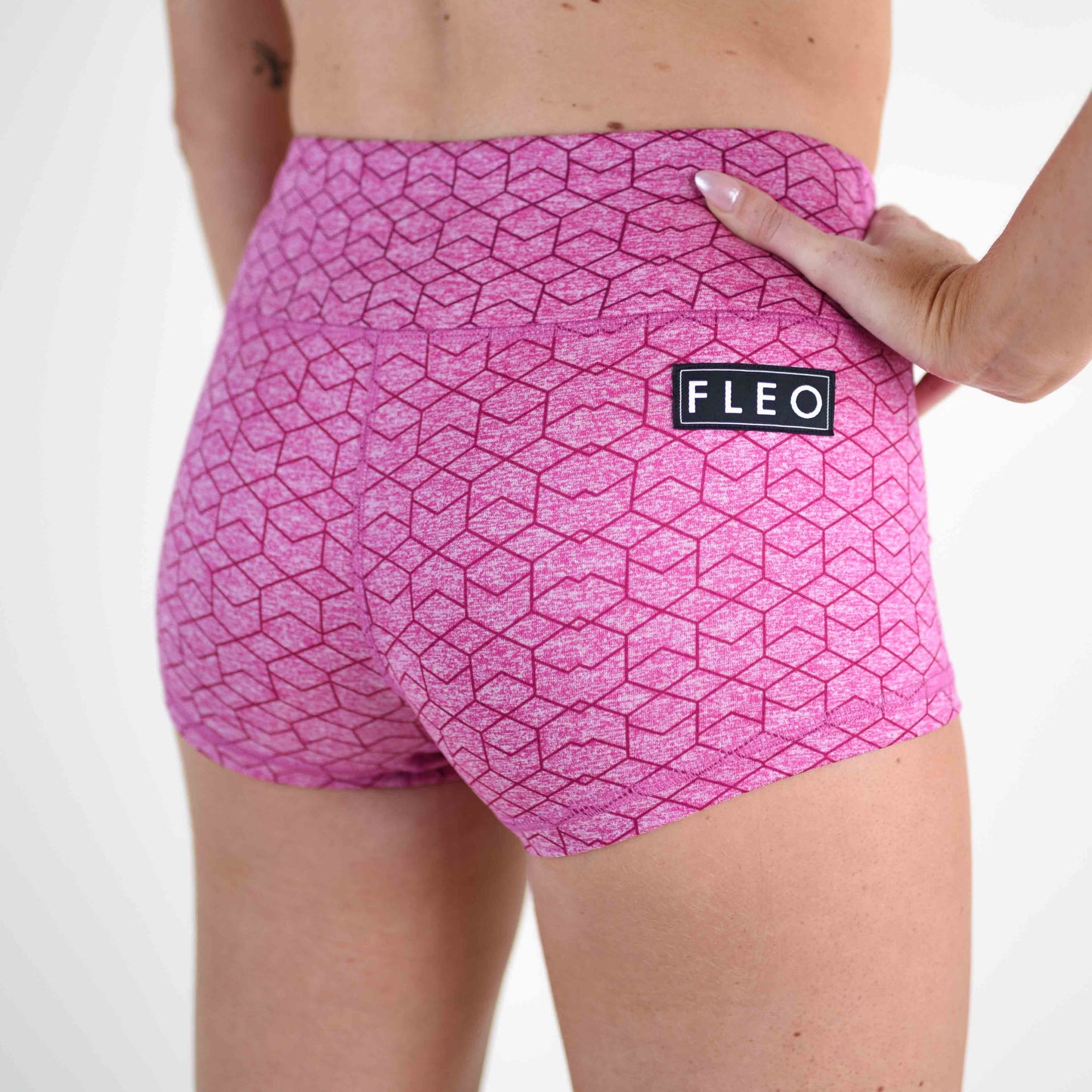 FLEO Heather Fuchsia Geo Shorts (Original)