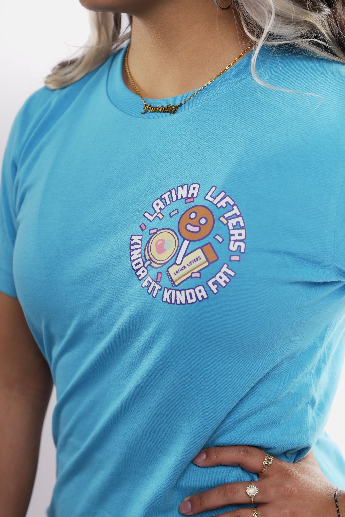 Kinda Fit Kinda Fat KFKF x Latina Lifters Los Dulces Tee (Blue)