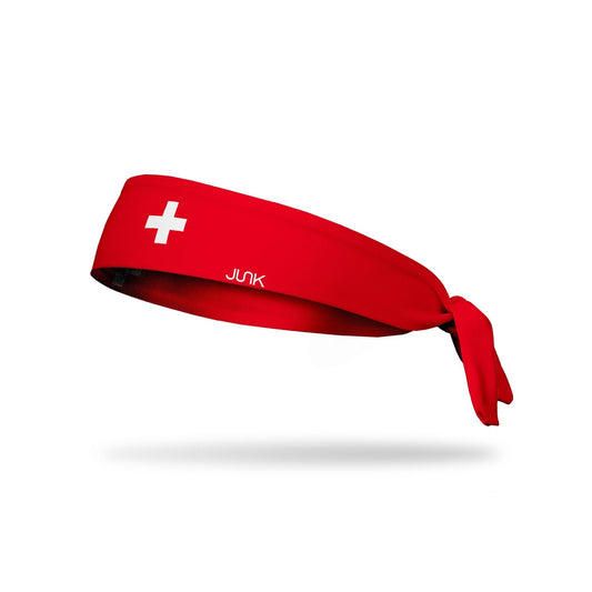 JUNK Switzerland Flag Headband (Flex Tie)
