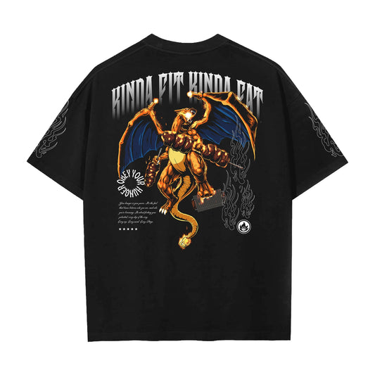 Kinda Fit Kinda Fat Charbeque Premium Oversized Tee