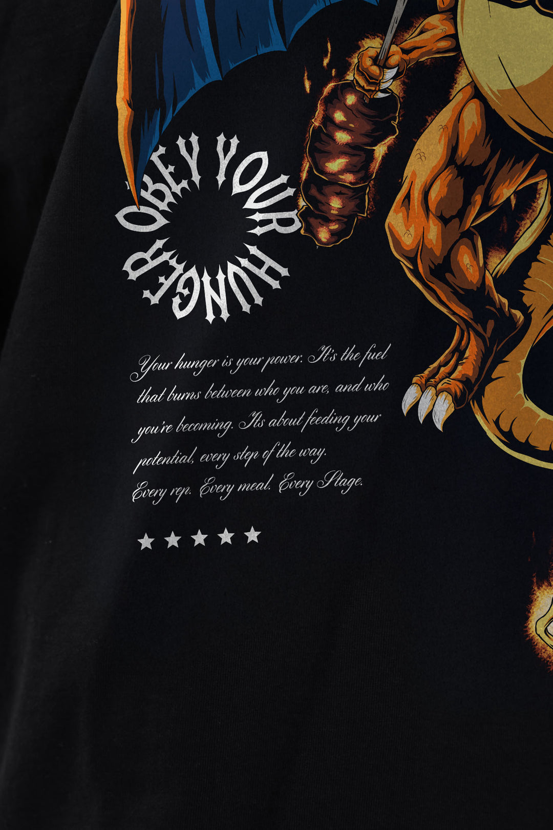 Kinda Fit Kinda Fat Charbeque Premium Oversized Tee
