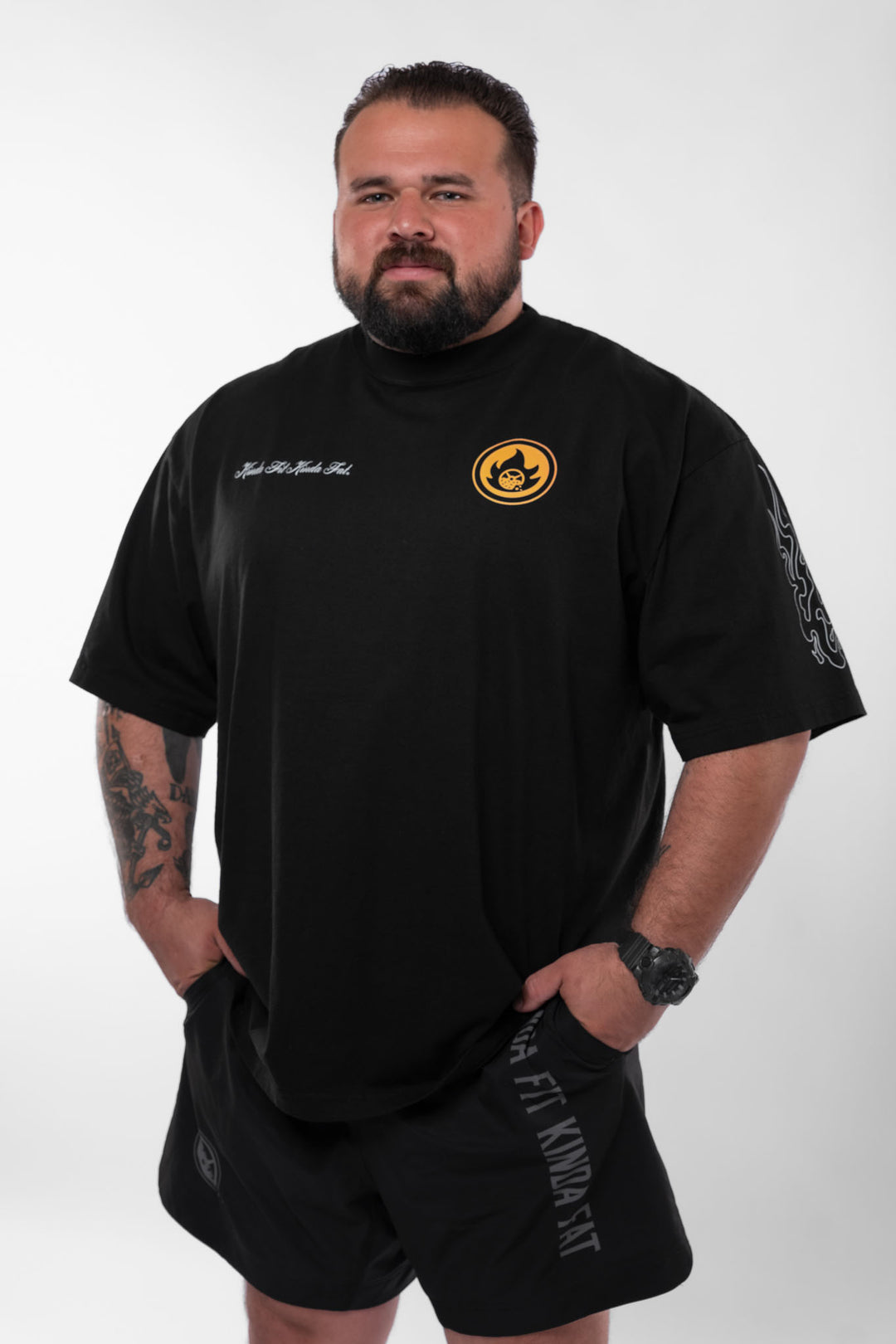 Kinda Fit Kinda Fat Charbeque Premium Oversized Tee