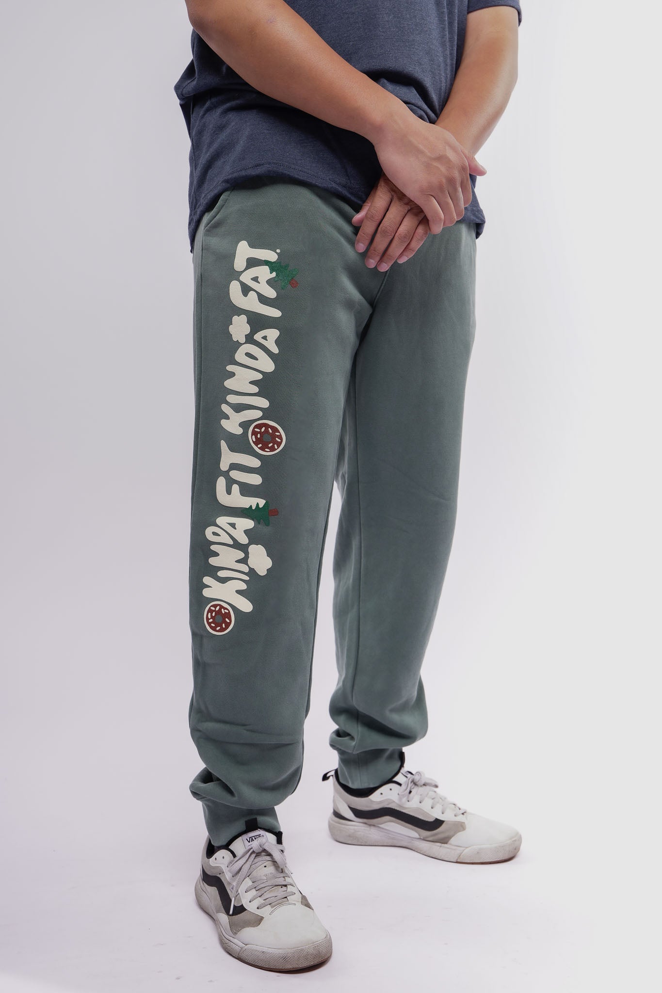 Kinda Fit Kinda Fat Alpine Incline Puff Print Joggers