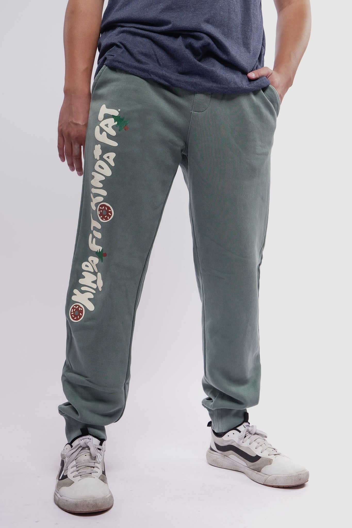 Kinda Fit Kinda Fat Alpine Incline Puff Print Joggers