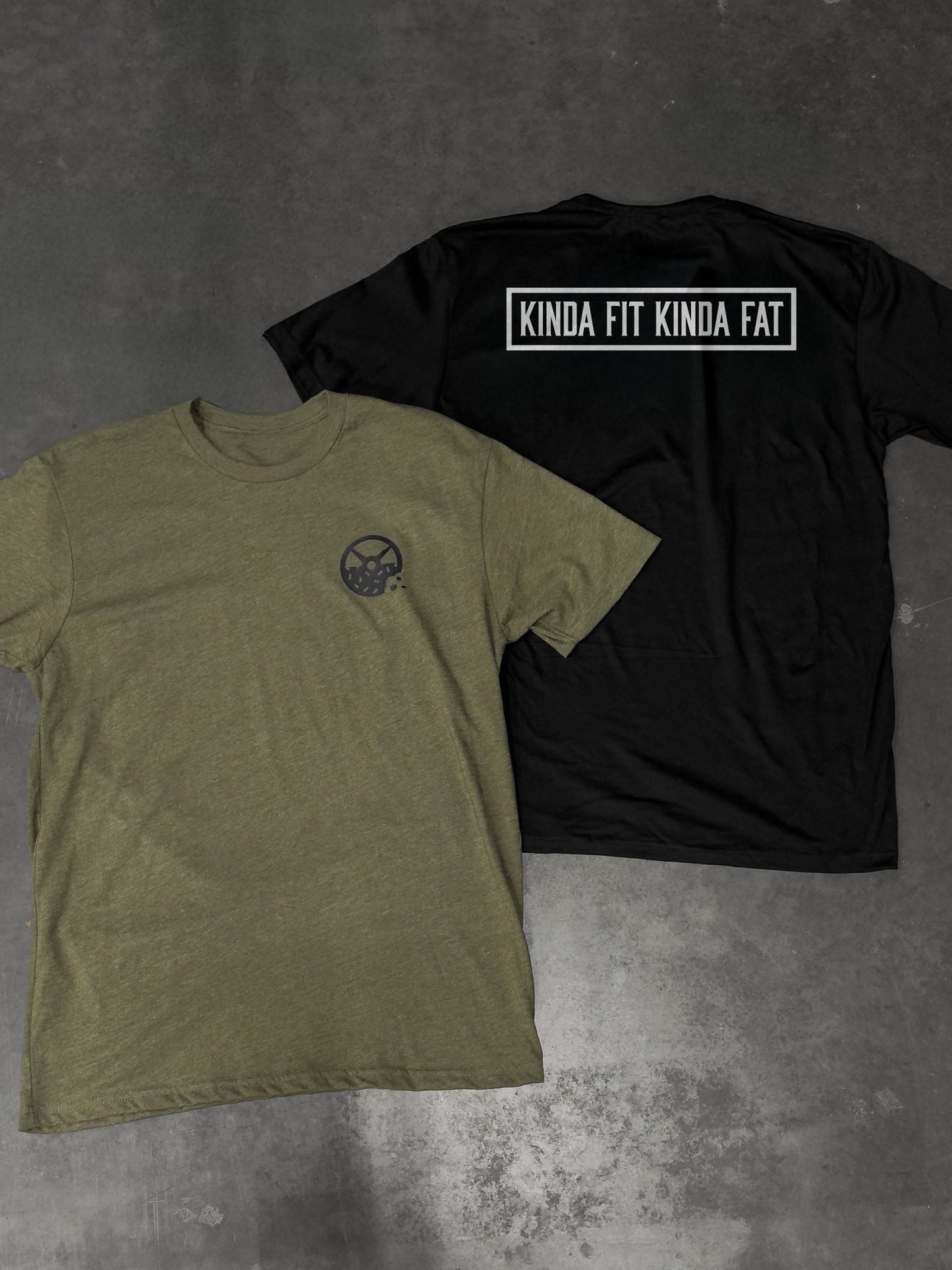 Kinda Fit Kinda Fat Bar Logo Tee (Military Green / Black)