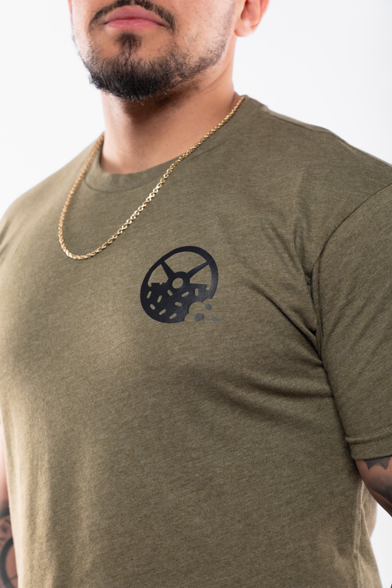 Kinda Fit Kinda Fat Bar Logo Tee (Military Green / Black)