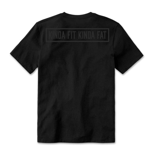 Kinda Fit Kinda Fat Bar Logo Tee (Black / Black)