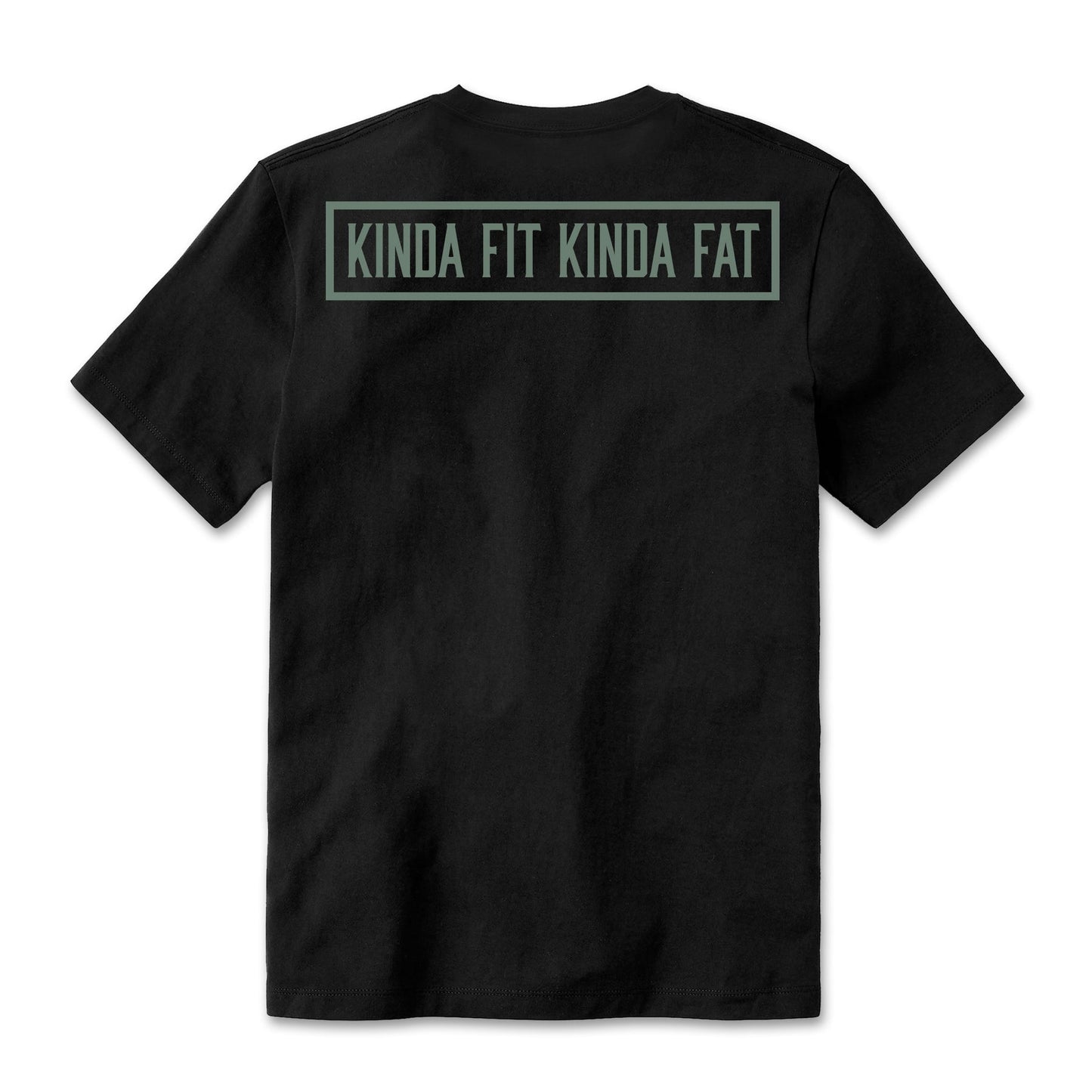 Kinda Fit Kinda Fat Bar Logo Signature Blend Tee (Black / Sage)